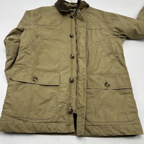 Vintage Old Navy Barn Coat Chore Jacket Men's M Lined Button Up Full ZIP TAN - Picture 6 of 9